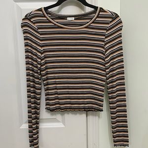 Yellow and Black Striped Longsleeve Garage Size S